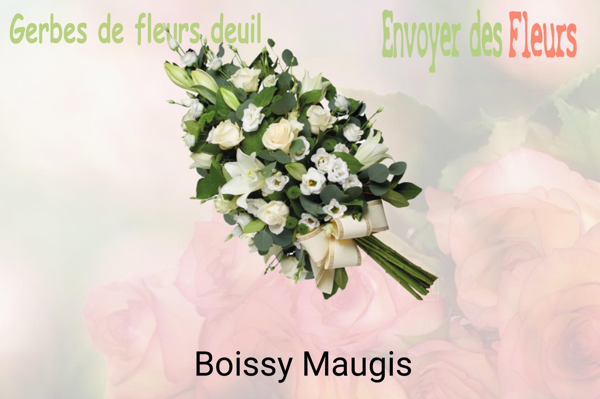 Gerbe de fleurs de deuil livrée à Boissy-Maugis
